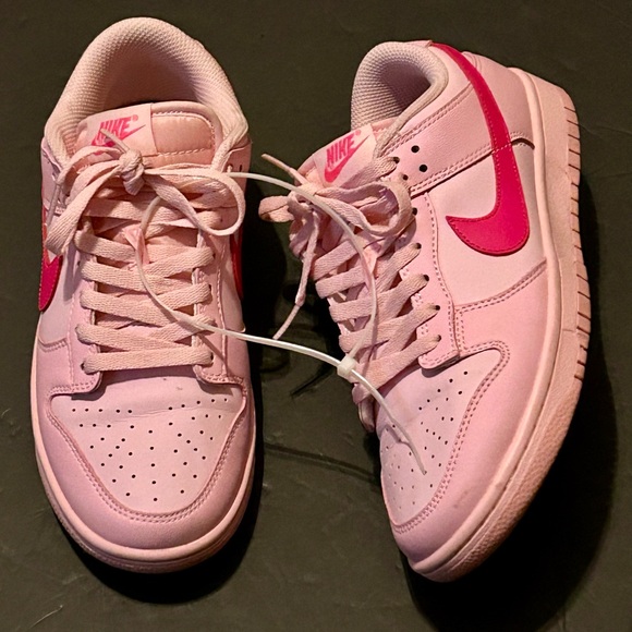 Nike Shoes - Nike dunk low gs triple pink 7Y size 7